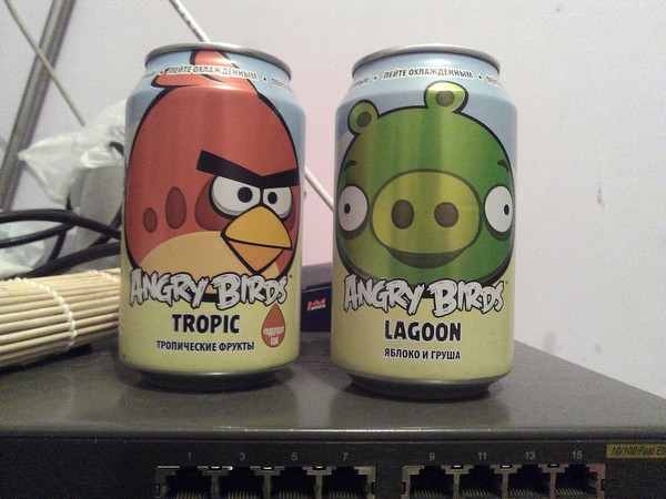 Angry Birds газированый сок.