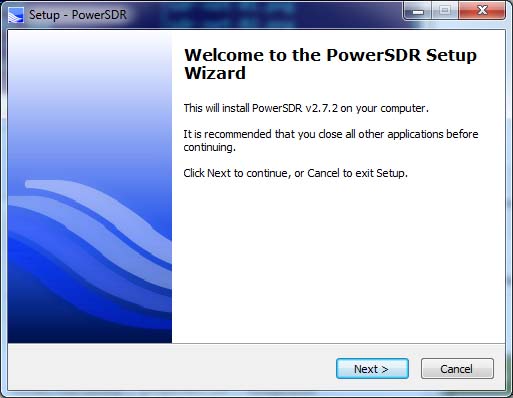 PowerSDR - Wizard.