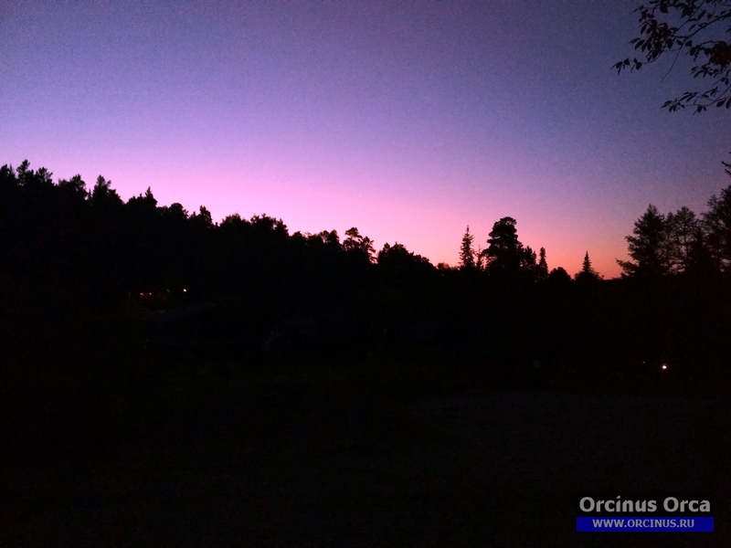 Закат над Нарымом.
